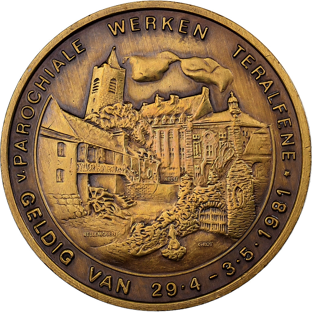 België, Token, 100 Affligemmer - Affligem, 1981, Bronzen, PR