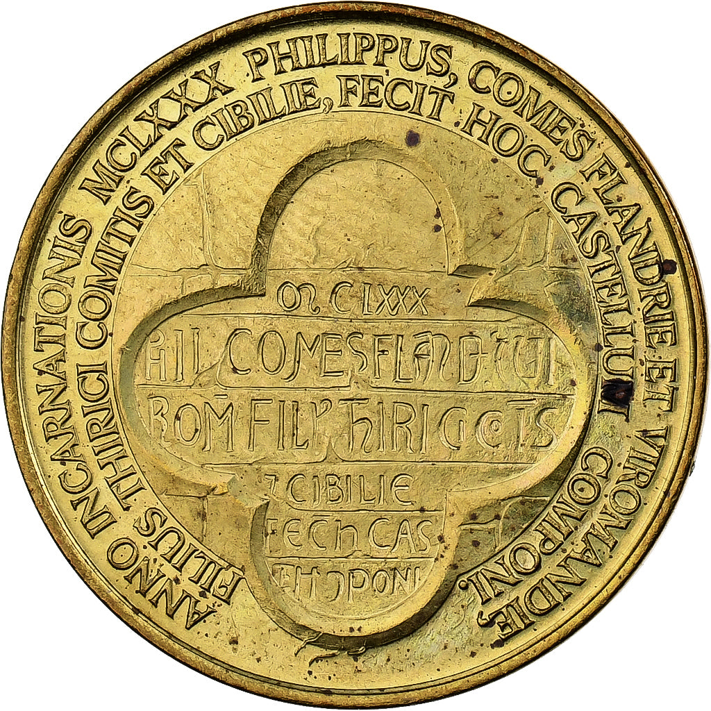 Belgique, Jeton, 25 Gandae - Gent, 1980, Brass plated steel, TTB