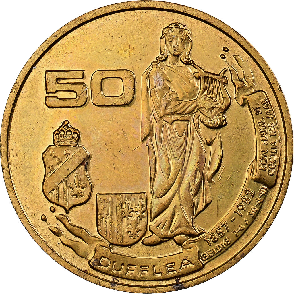Belgium, Token, 50 Dufflea - Duffel, 1981, Copper, AU(55-58)