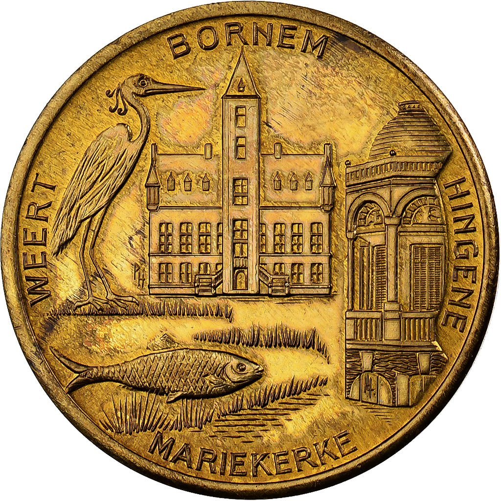 Bélgica, Token, 50 Wissen - Bornem, 1981, Cobre, AU(55-58)