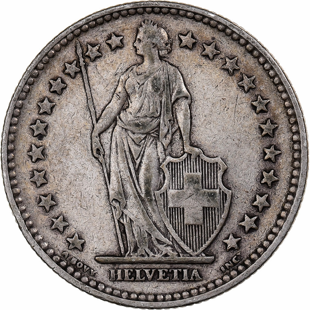 Svizzera, 2 Francs, 1936, Bern, Argento, SPL-, KM:21
