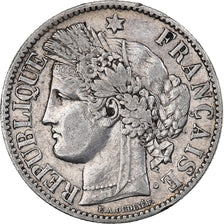 France, 2 Francs, Cérès, 1887, Paris, Silver, AU(50-53), KM:817