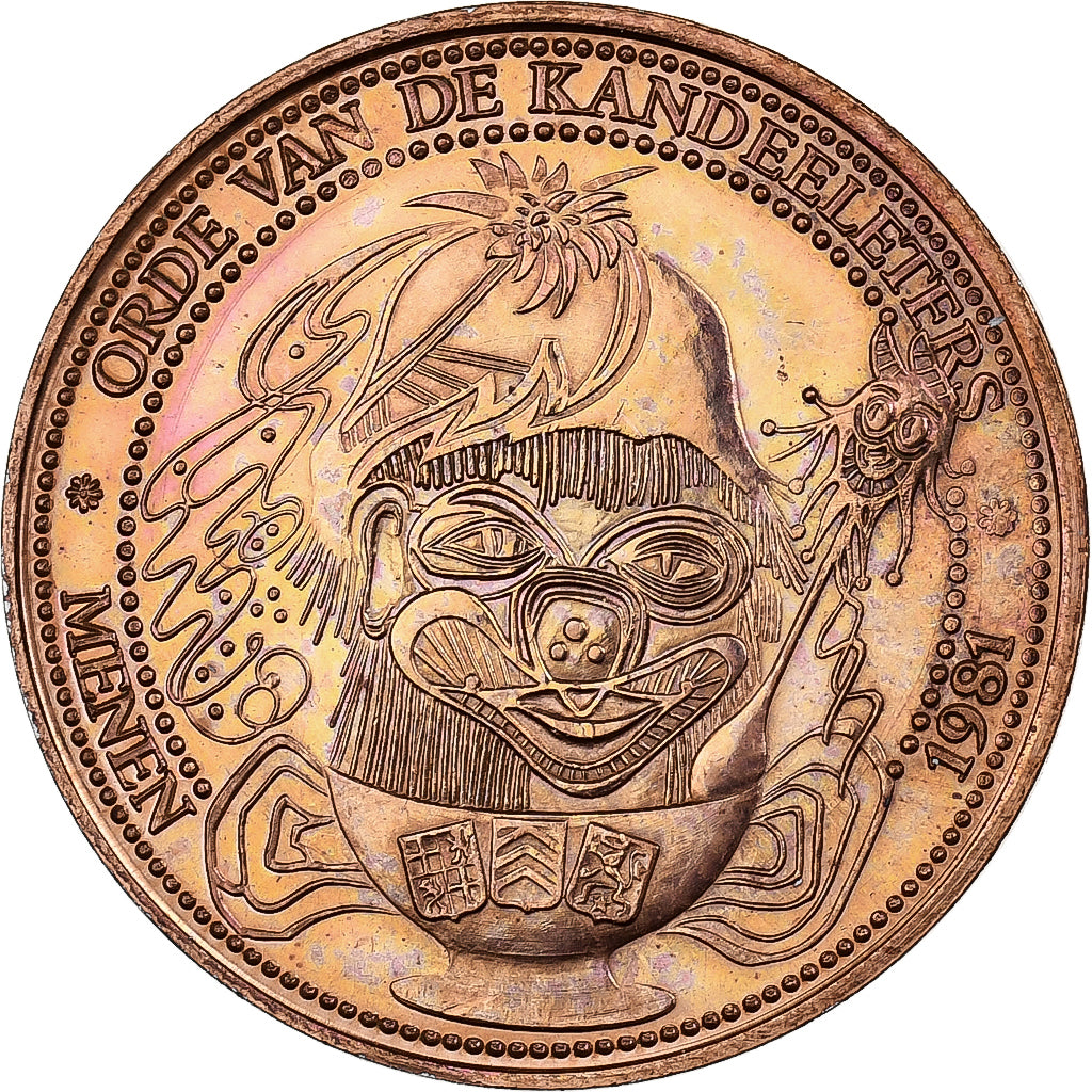Belgique, Jeton, 50 Kandeel, 1981, Cuivre plaqué acier, SUP