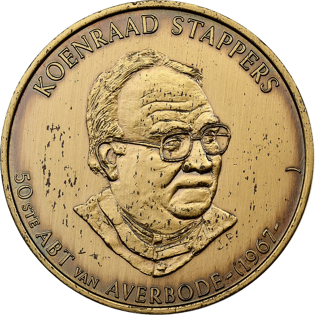 Bélgica, Token, 50 Abt - Koenraad Stappers, 1986, Bronze, AU(50-53)