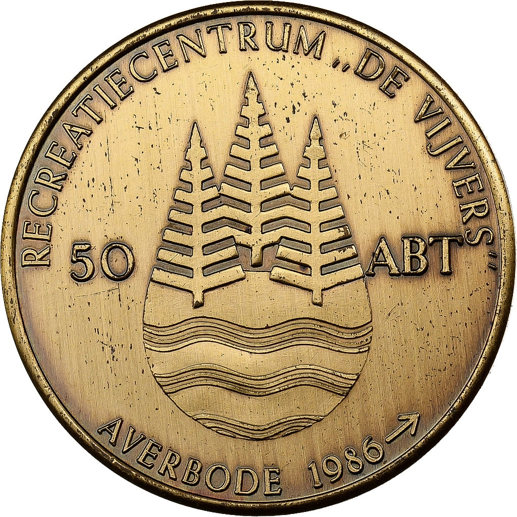 Bélgica, Token, 50 Abt - Koenraad Stappers, 1986, Bronze, AU(50-53)