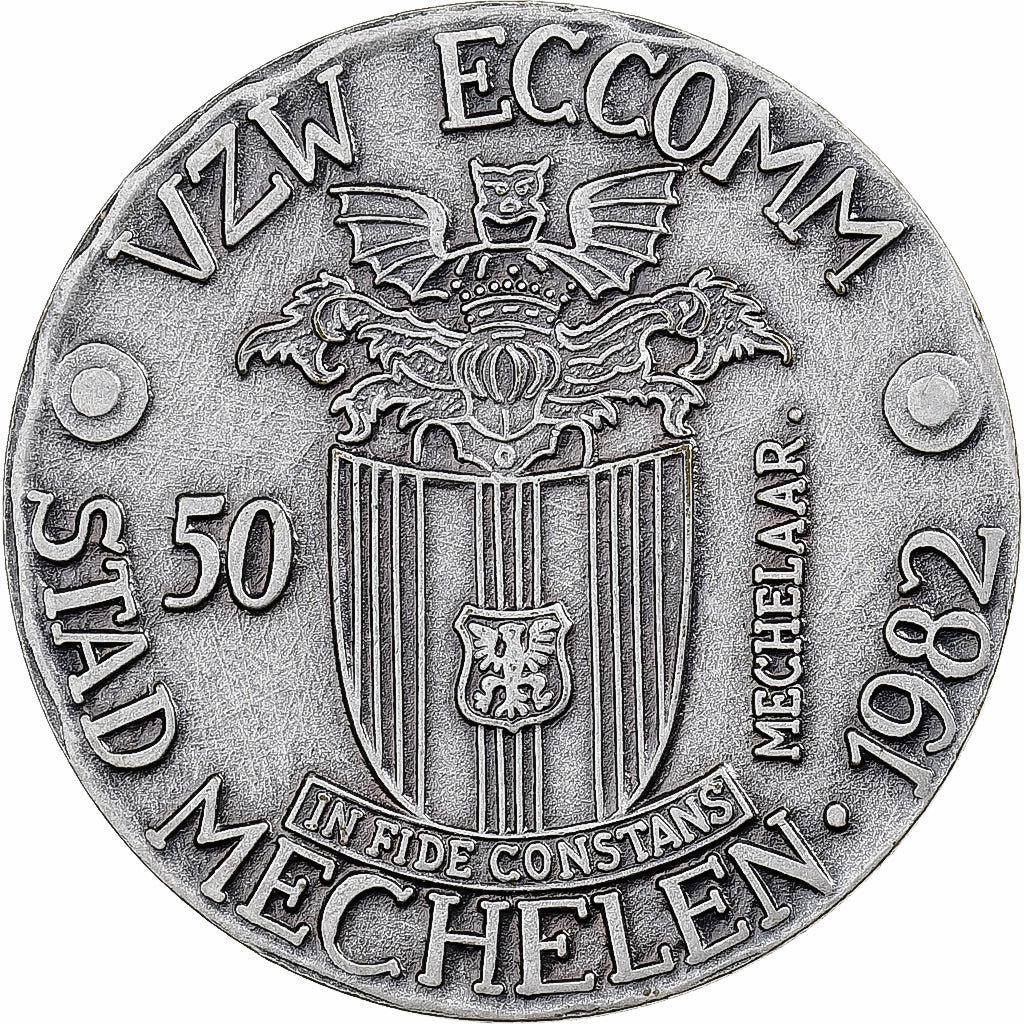 Belgien, betaalpenning, 50 Mechelaar - Mechelen, 1982, Nickel-brass, VZ