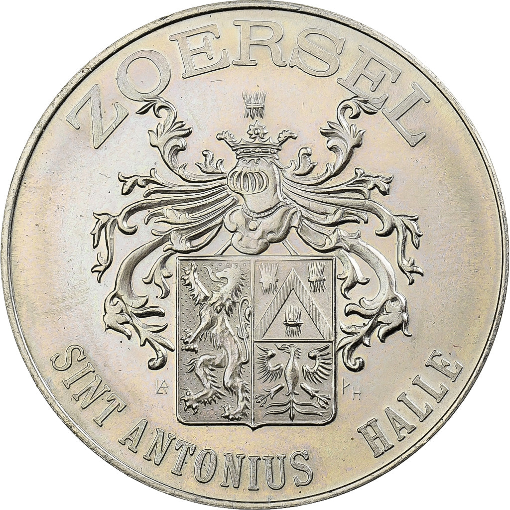 Belgia, Token, 1 Suersele - Zoersel, 1981, Mosiądz niklowy, AU(50-53)