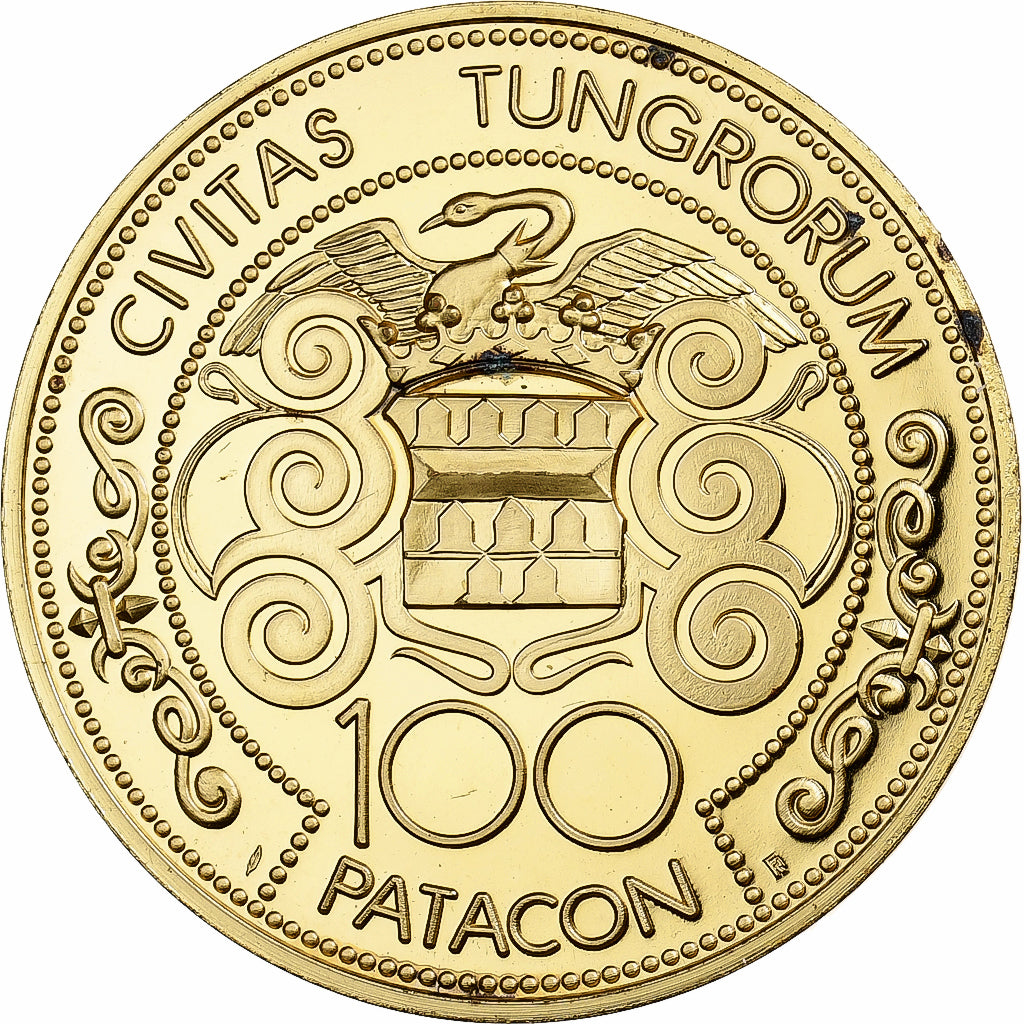 Países Bajos, zeton, 100 Patacon, 1981, Aluminio y cuproníquel, MBC+