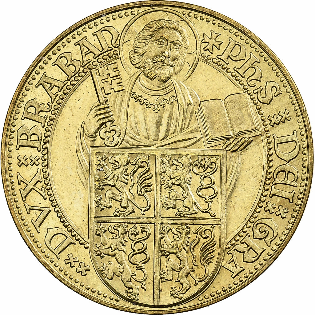 België, Token, 25 Lovenaar - Leuven, 1980, Brass plated steel, PR