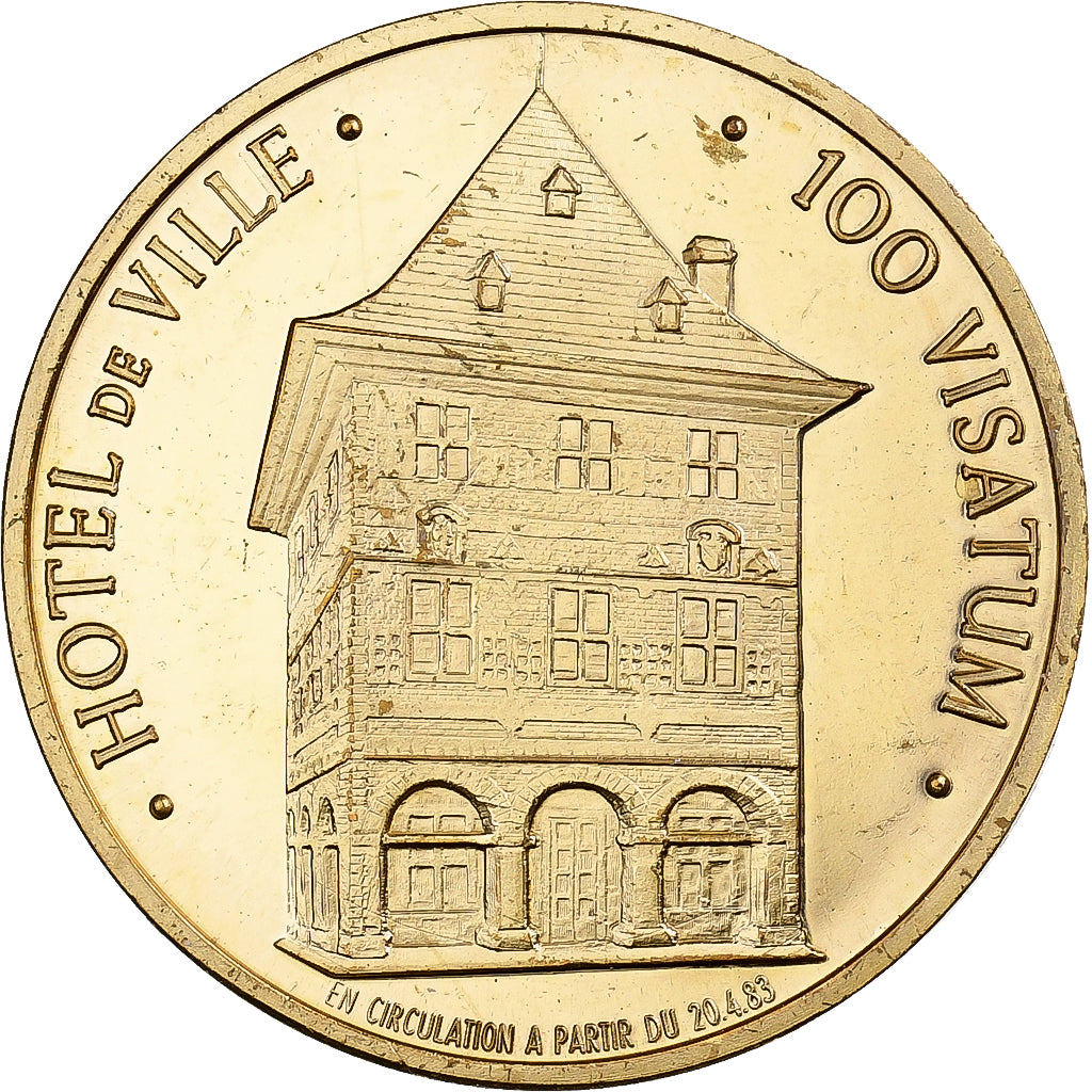 België, Token, 100 Visatum - Visé, 1983, Koper, ZF+