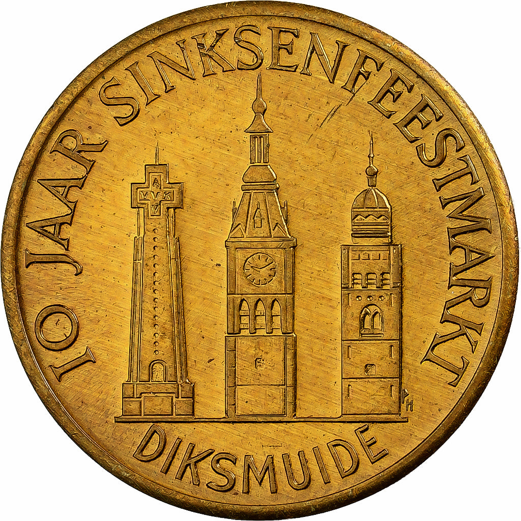 België, Token, 50 Boerinnekes - Diksmuide, 1981, Bronzen, PR