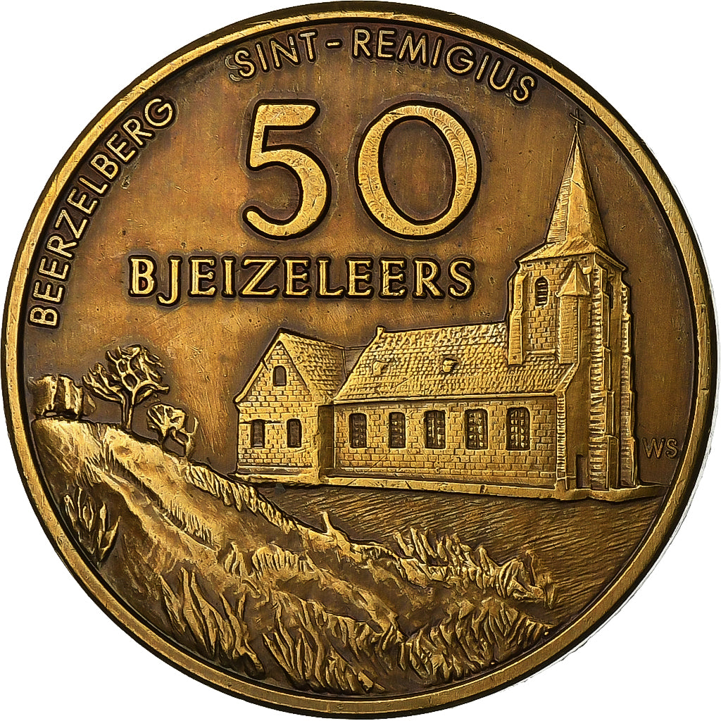 België, Token, 50 Bjeizeleers, 1981, Bronzen, ZF+