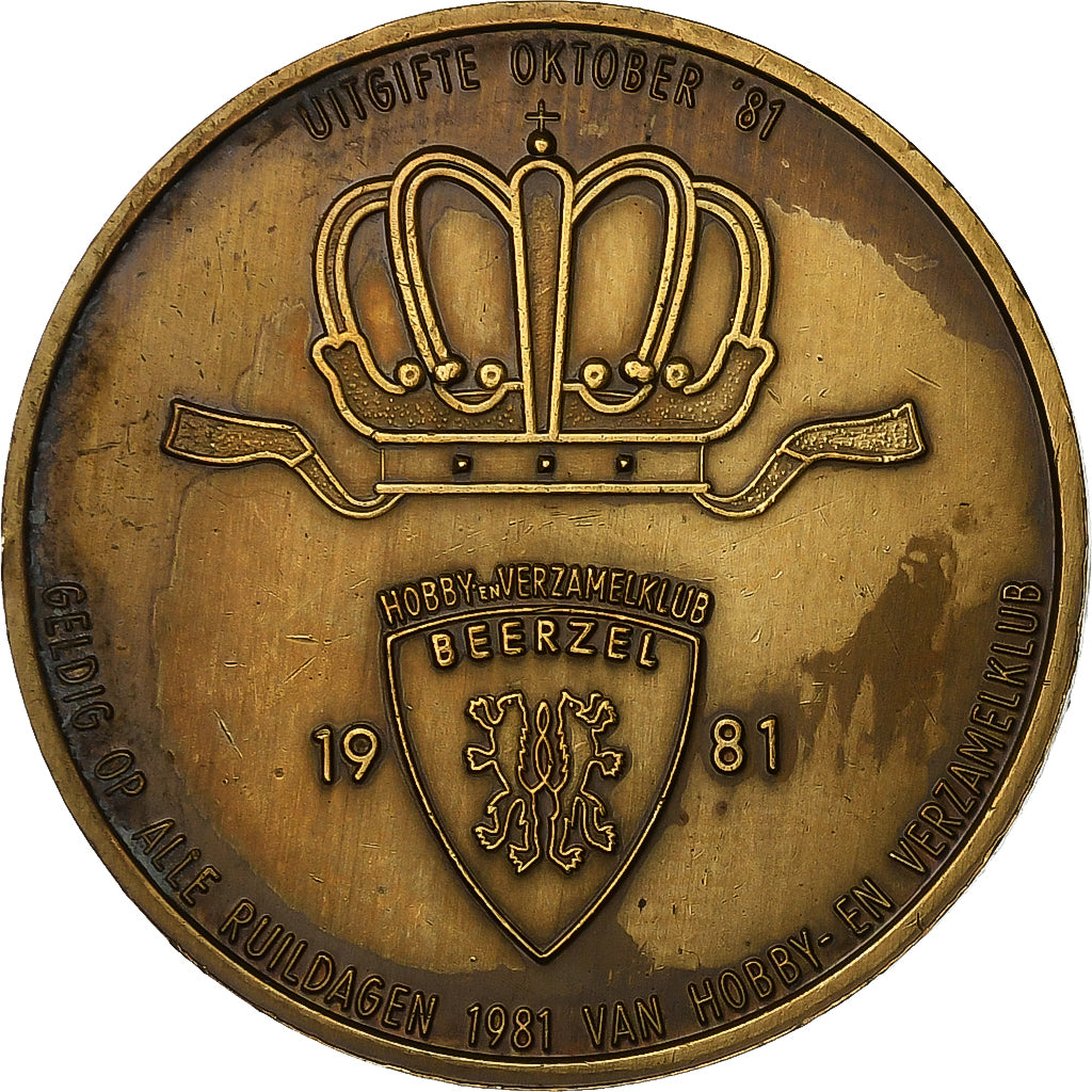 België, Token, 50 Bjeizeleers, 1981, Bronzen, ZF+