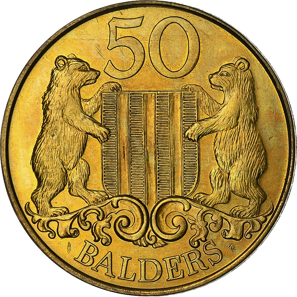 Belgio, ficha, 50 Balders - Berlaar, 1981, Acciaio placcato ottone, SPL-