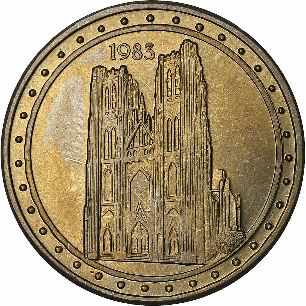 Belgien, betaalpenning, Cathédrale de Bruxelles - 100 Michel, 1983