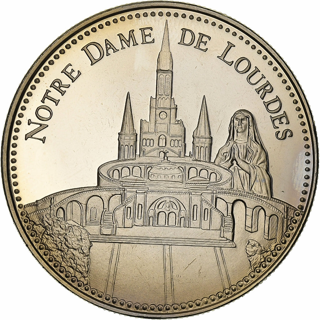 França, medalha, Notre Dame de Lourdes, Cobre-níquel, MS(60-62)