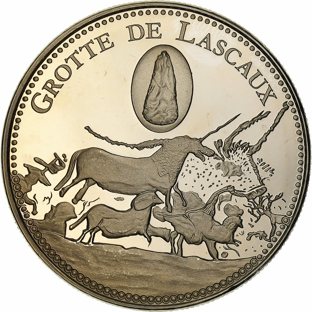 France, Médaille, La Grotte de Lascaux, Cupro-nickel, SUP+