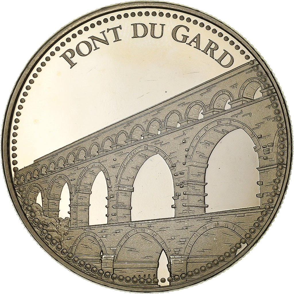 França, medalha, Le Pont du Gard, Cobre-níquel, MS(60-62)