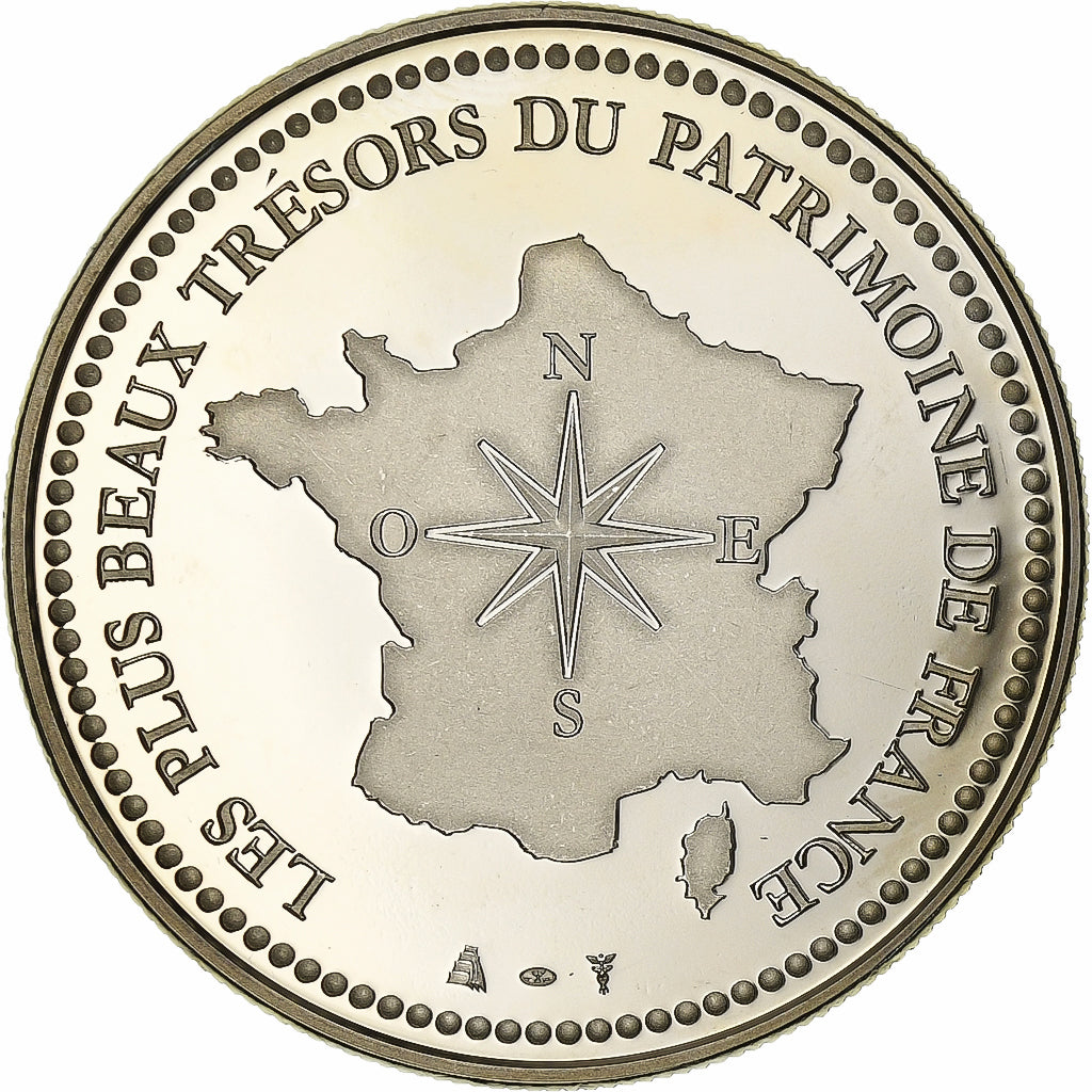 França, medalha, Le Pont du Gard, Cobre-níquel, MS(60-62)