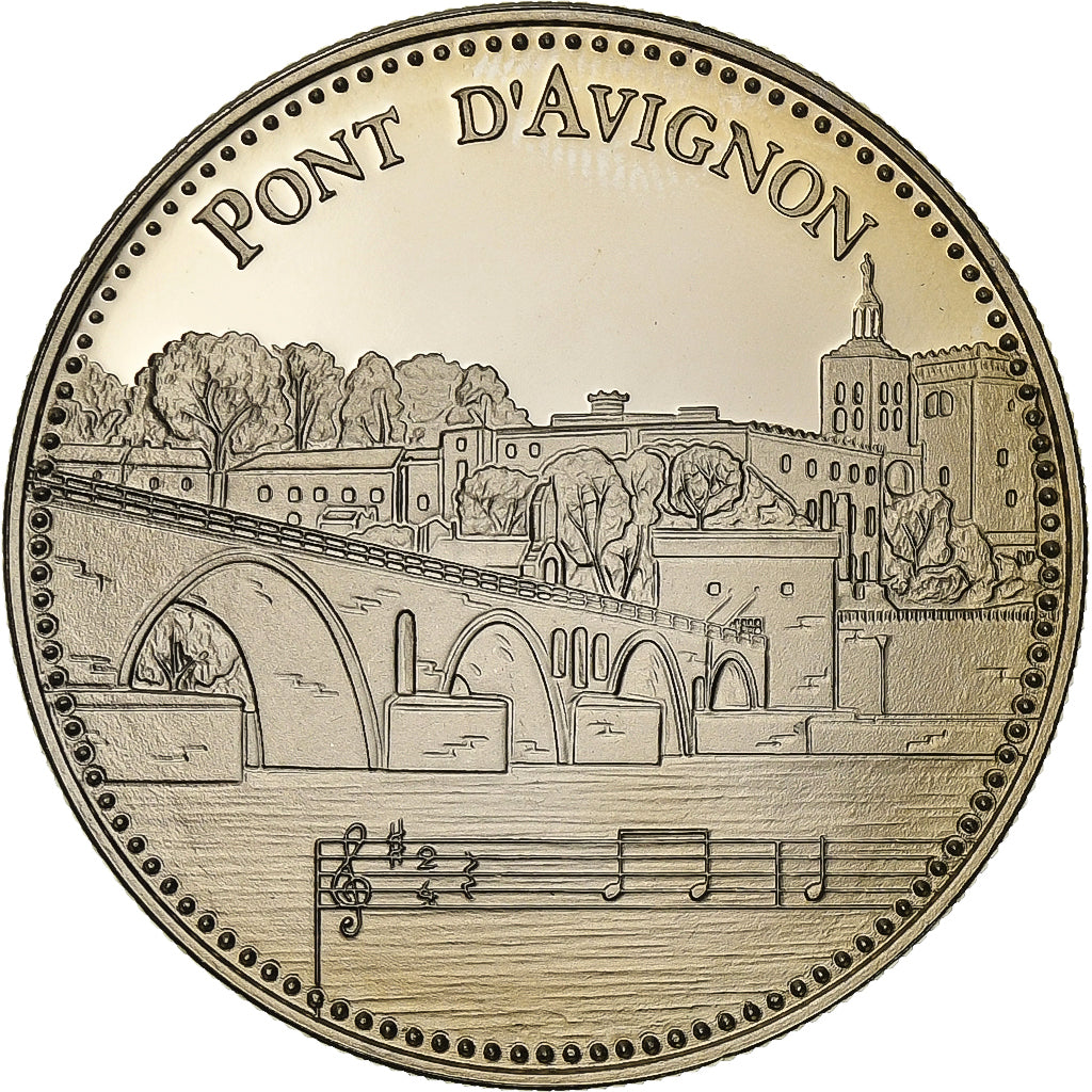 França, medalha, Avignon - Le Pont d'Avignon, Cobre-níquel, MS(60-62)