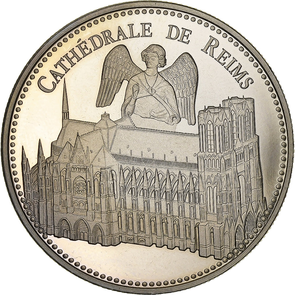 França, medalha, Cathédrale de Reims, Cobre-níquel, MS(60-62)