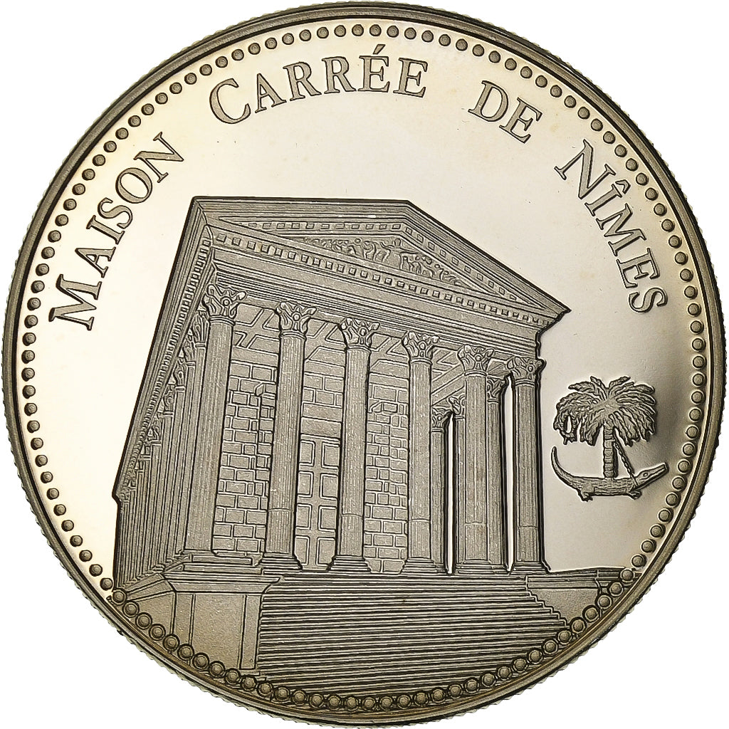 Francia, medaglia, La Maison Carrée de Nimes, Rame-nichel, SPL