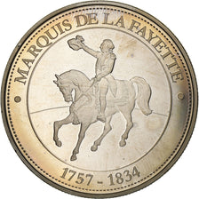 France, Medal, Révolution Française, Marquis de La Fayette, Copper-nickel
