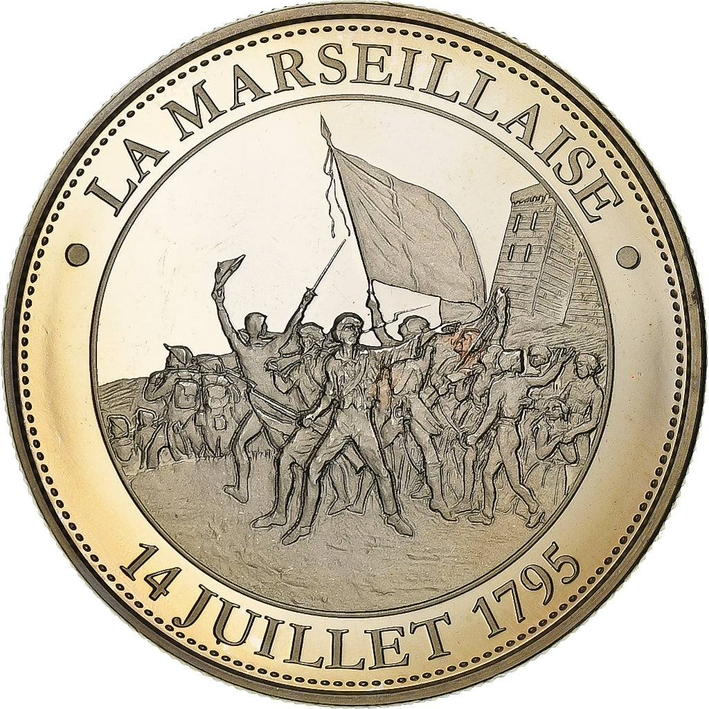 França, medalha, Révolution Française, La Marseillaise, Cobre-níquel
