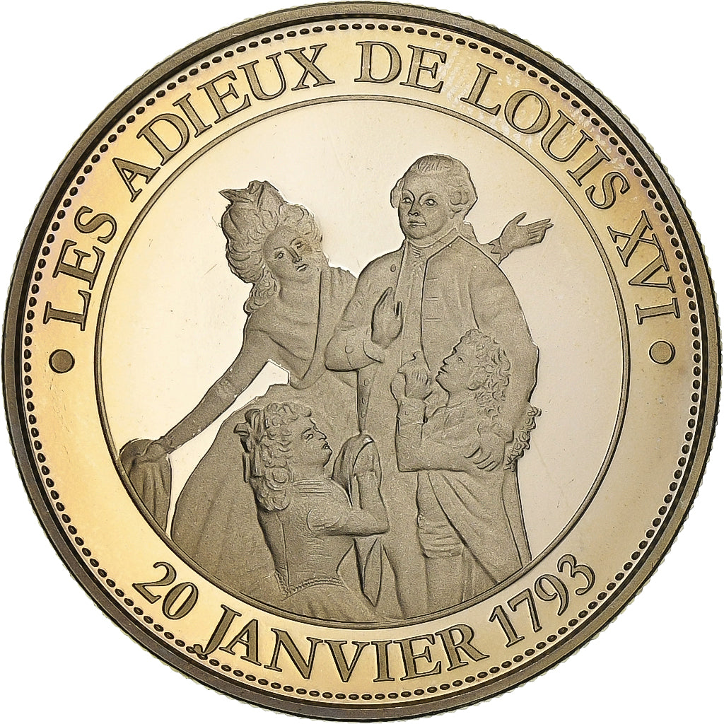 França, medalha, Les adieux de Louis XVI, Cobre-níquel, MS(60-62)