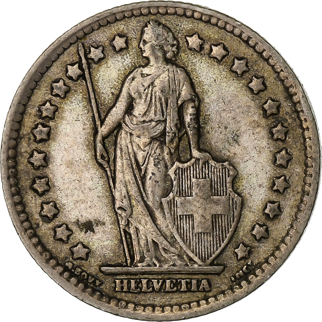 Svizzera, Franc, 1943, Bern, Argento, BB+, KM:24