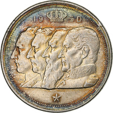 Belgia, 100 Francs, 1950, Bruxelles, Srebro, EF(40-45), KM:138