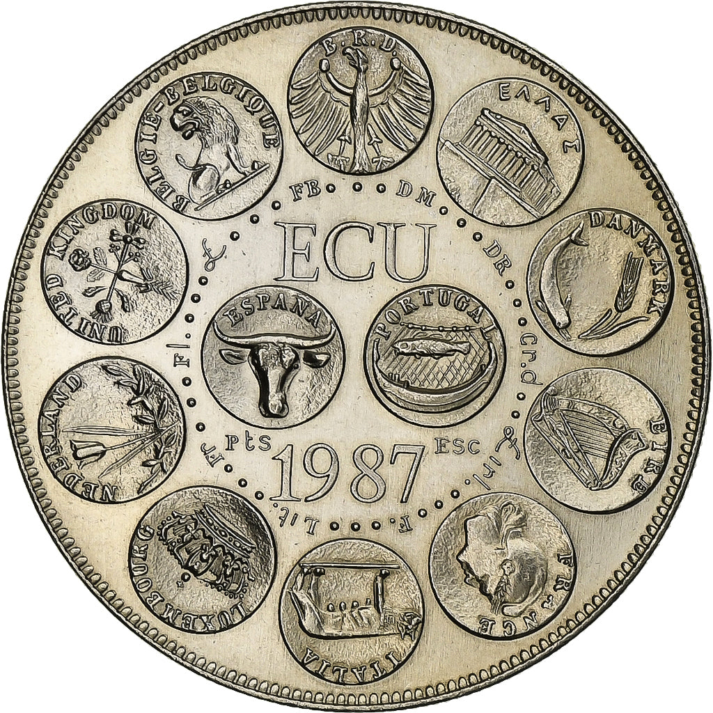 Frankreich, Medaille, Ecu Europa, Marianne, 1987, Kupfer-Nickel, VZ