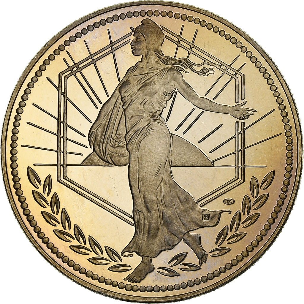 França, medalha, Essai Euro Marianne, 2001, Cobre-níquel, AU(55-58)