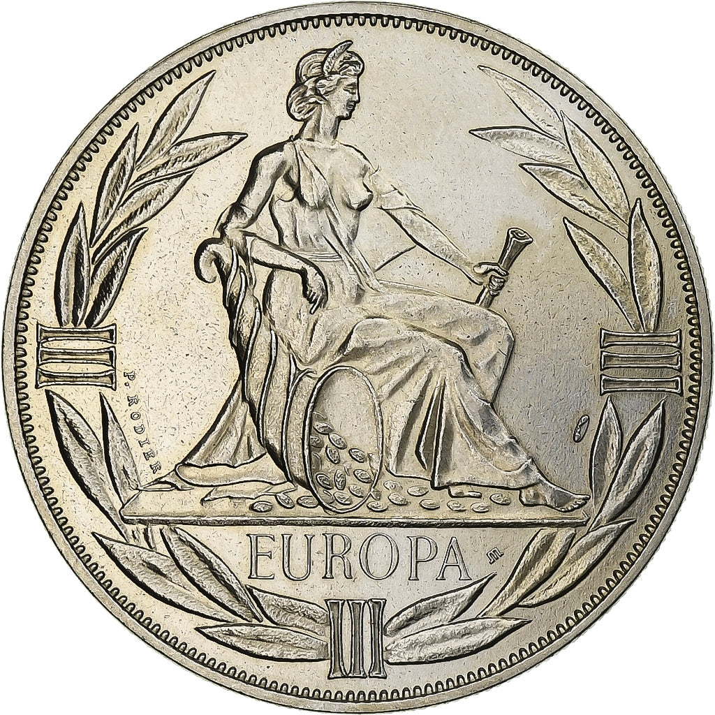 França, medalha, Ecu Europa, Europe Assise, 1982, Cobre-níquel, AU(55-58)