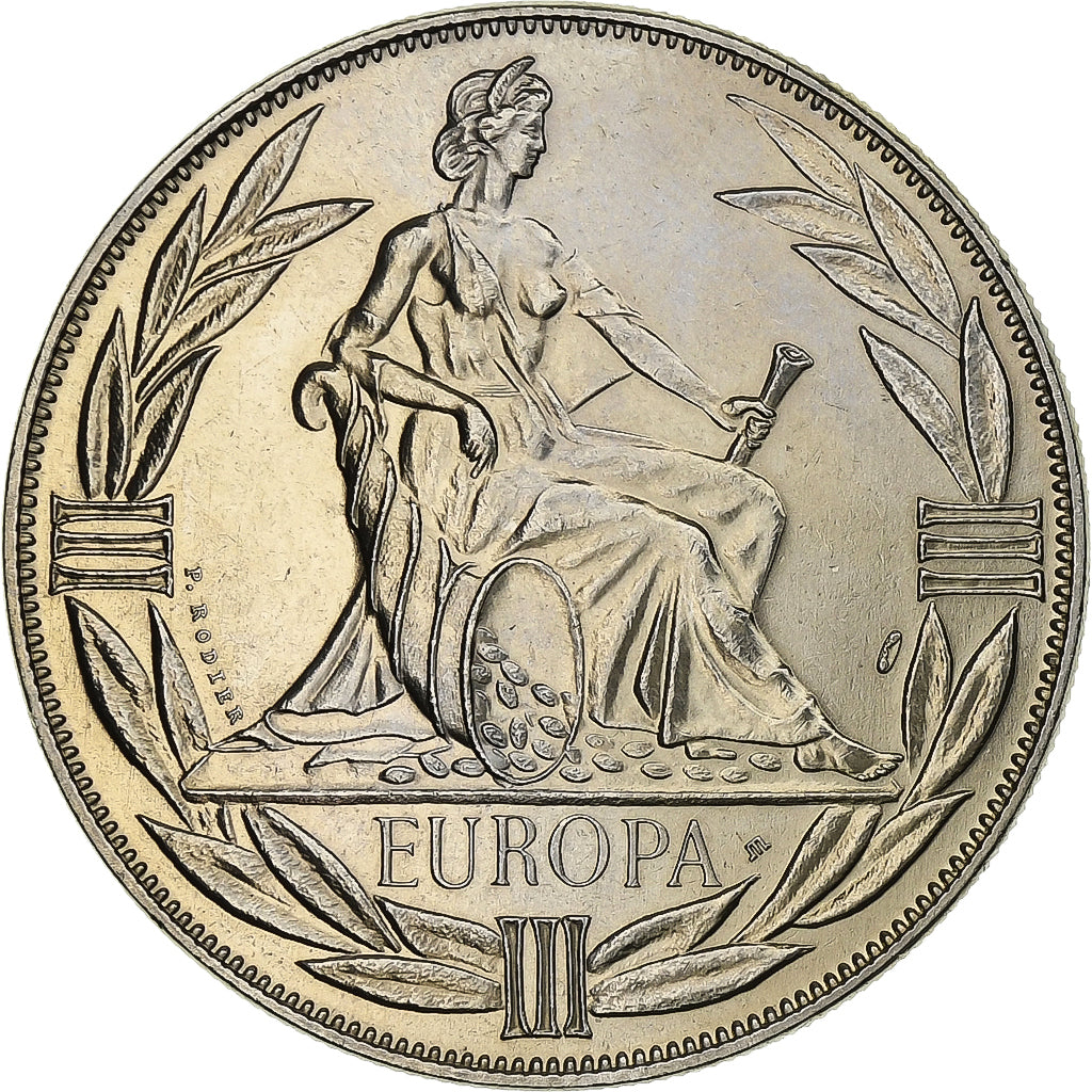 França, medalha, Ecu Europa, Europe Assise, 1984, Cobre-níquel, AU(55-58)