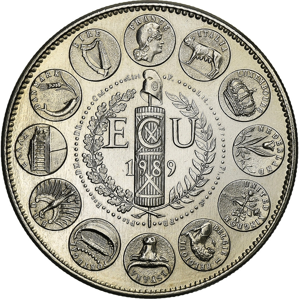 Francia, medalla, Ecu Europa, Marianne, 1989, Cobre - níquel, EBC+