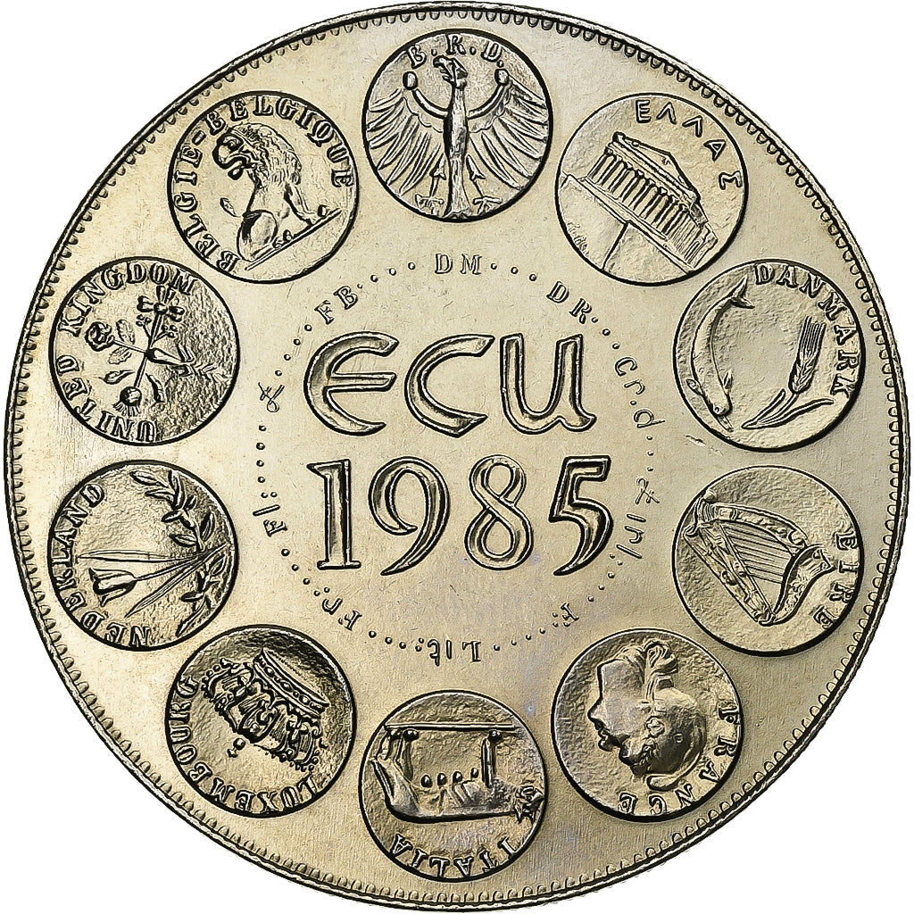 França, medalha, Ecu Europa, Marianne, 1985, Cobre-níquel, MS(60-62)