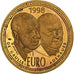 France, Médaille, 10 Euro, De Gaulle-Adenauer, 1998, Copper Gilt, SUP