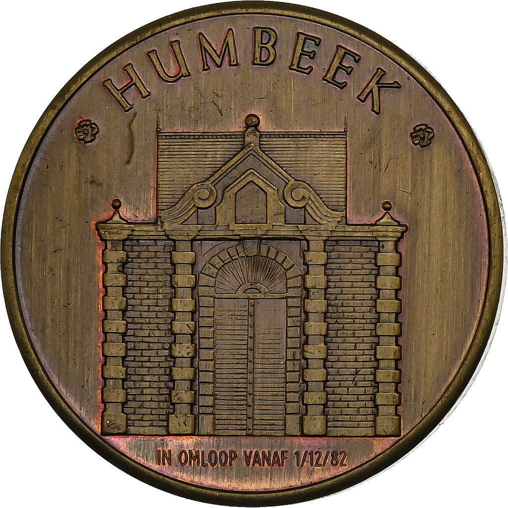 Bélgica, zeton, 100 Humbeca, 1982, Cobre, EBC