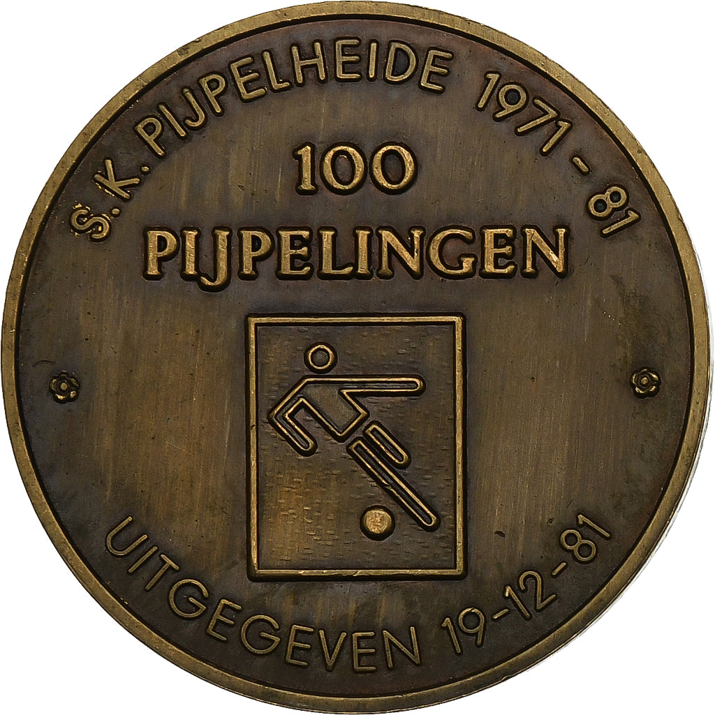 Belgien, betaalpenning, 100 Pijpelingen, 1981, Bronze, VZ