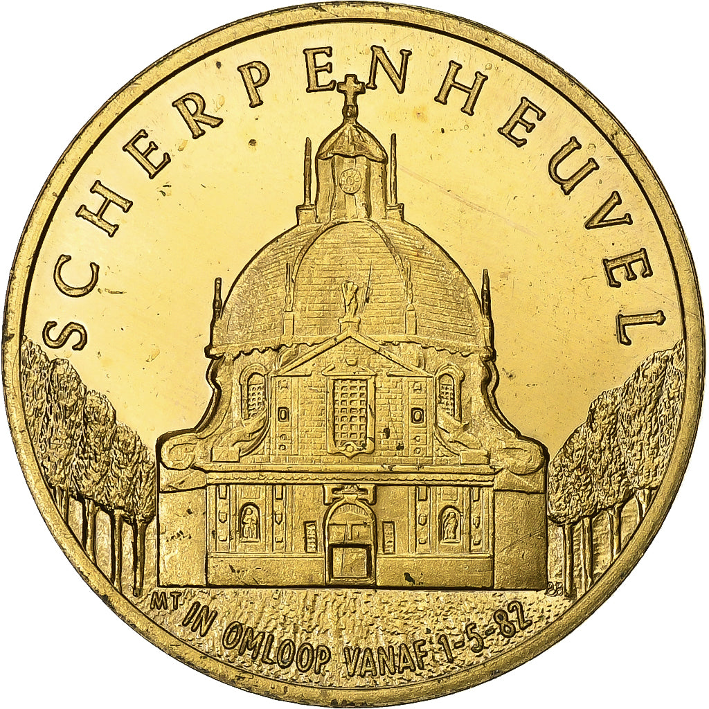 Belgio, ficha, 100 Kronen, 1982, Rame, BB+