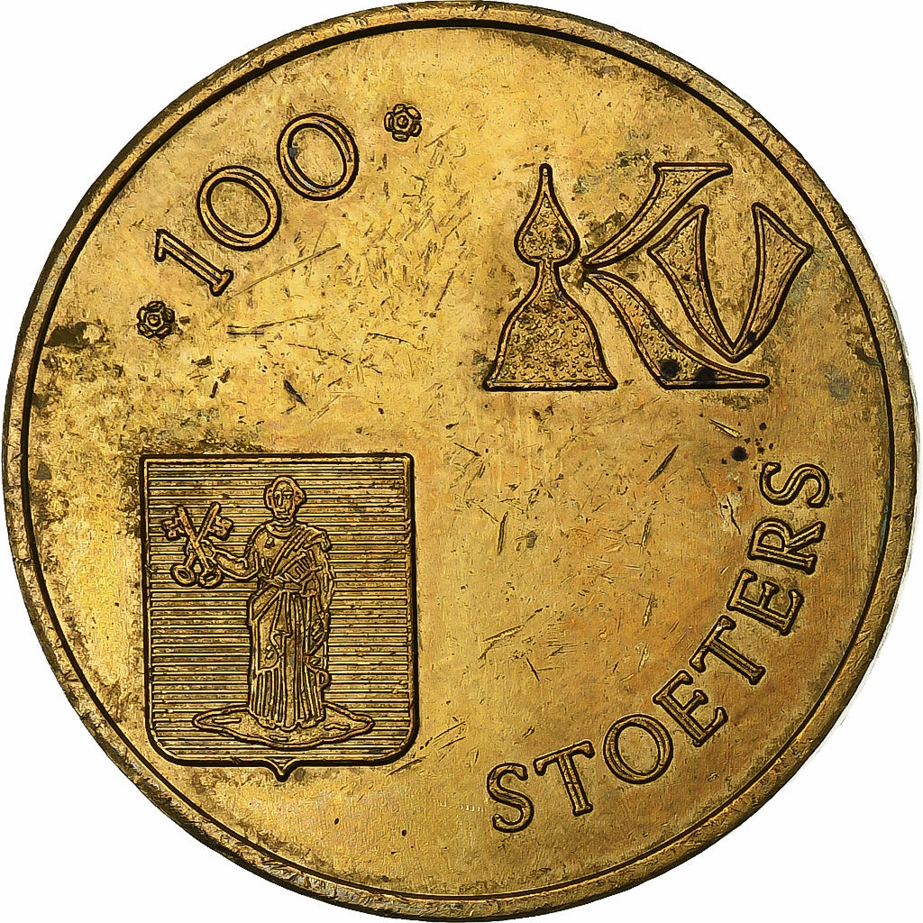 Belgio, ficha, 100 Stoeters, 1981, Rame, BB