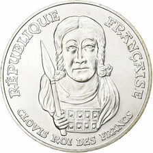 France, 100 Francs, Clovis, 1996, MDP, Silver, AU(55-58), KM:1180