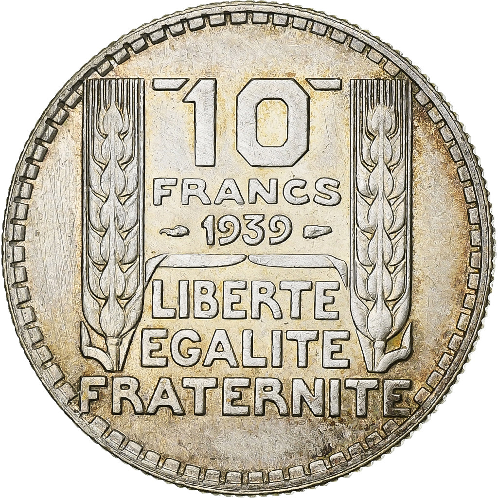 Frankrijk, 10 Francs, Turin, 1939, MDP, Zilver, ZF+, Gadoury:801, KM:878