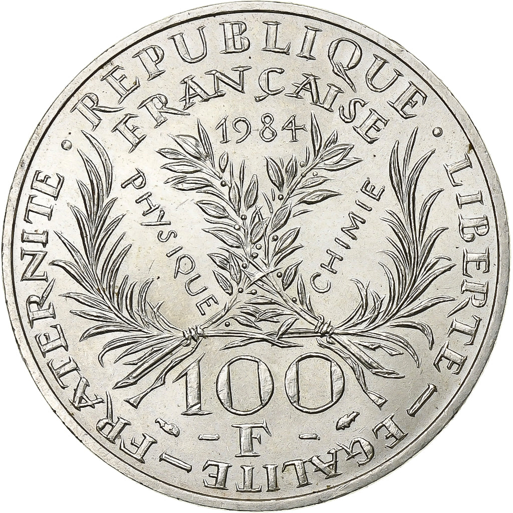 Frankrijk, 100 Francs, Marie Curie, 1984, MDP, Zilver, ZF+, Gadoury:899, KM:955