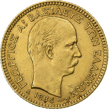 Griekenland, George I, 20 Drachmai, 1884, Paris, Goud, ZF, KM:56
