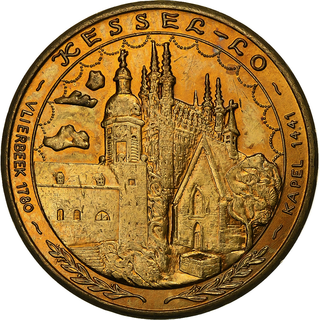 Belgio, ficha, 50 Torentjes - Kessel-Lo, 1981, Rame, BB