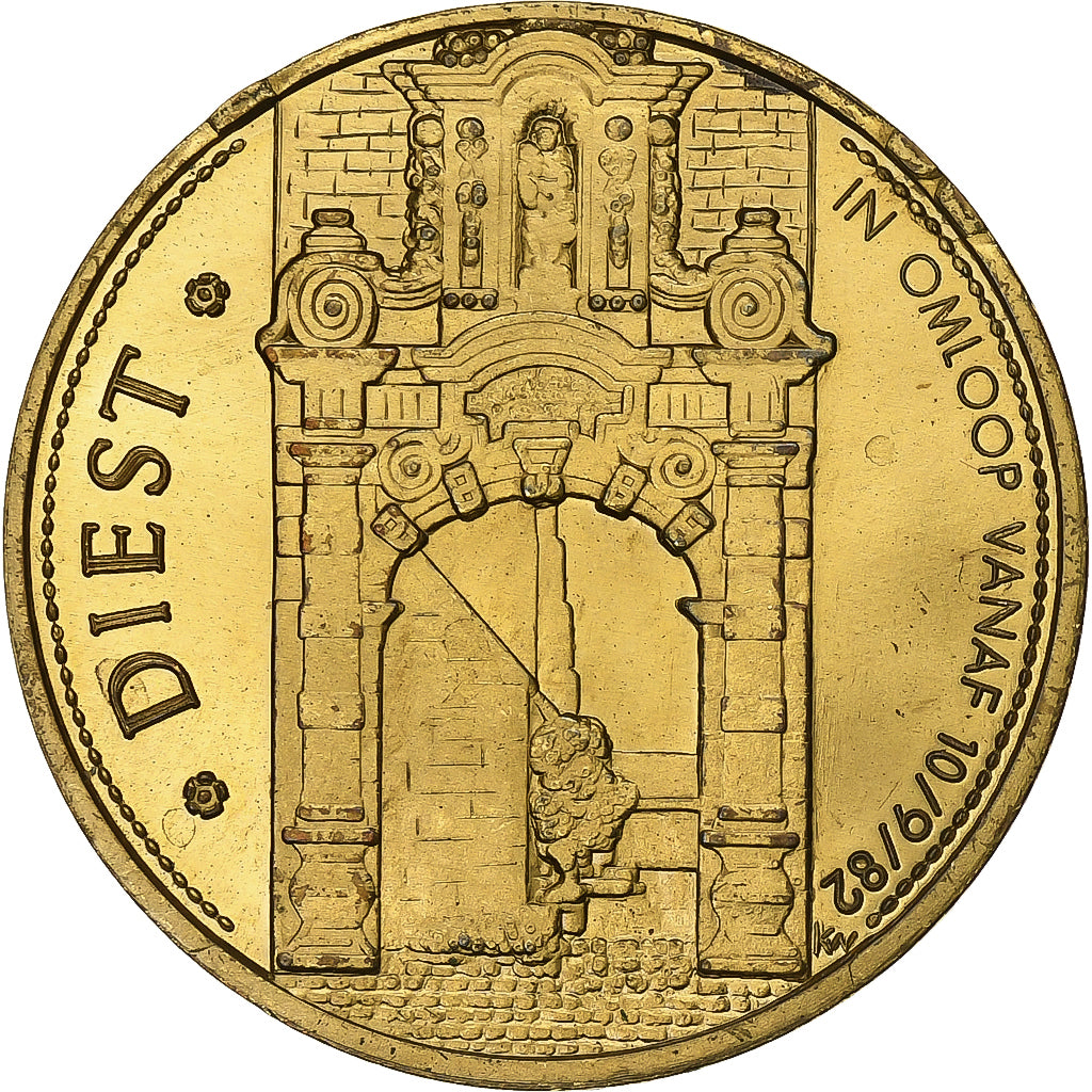 Belgien, betaalpenning, 100 Diesters - Diest, 1982, Nickel-brass, SS