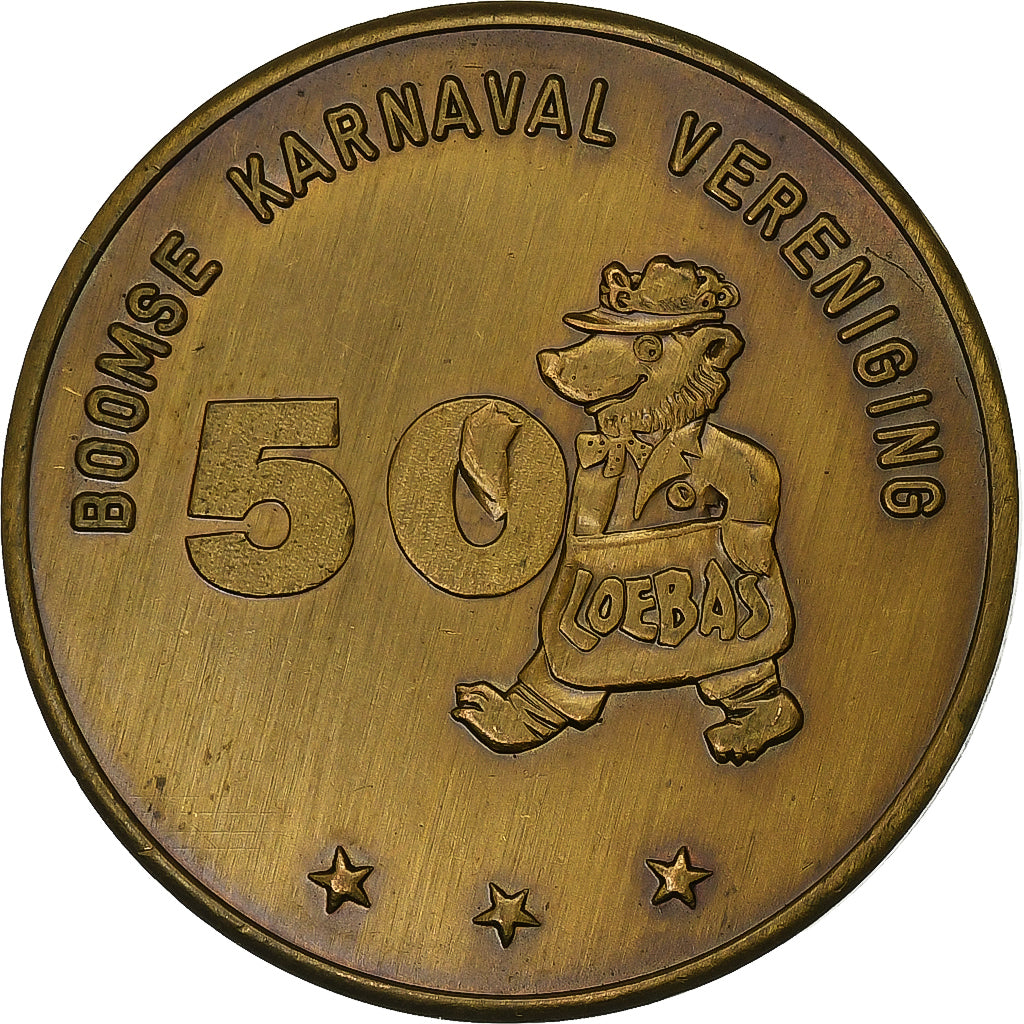 Belgio, ficha, 50 Loebas - Boom, 1981, Bronzo, BB