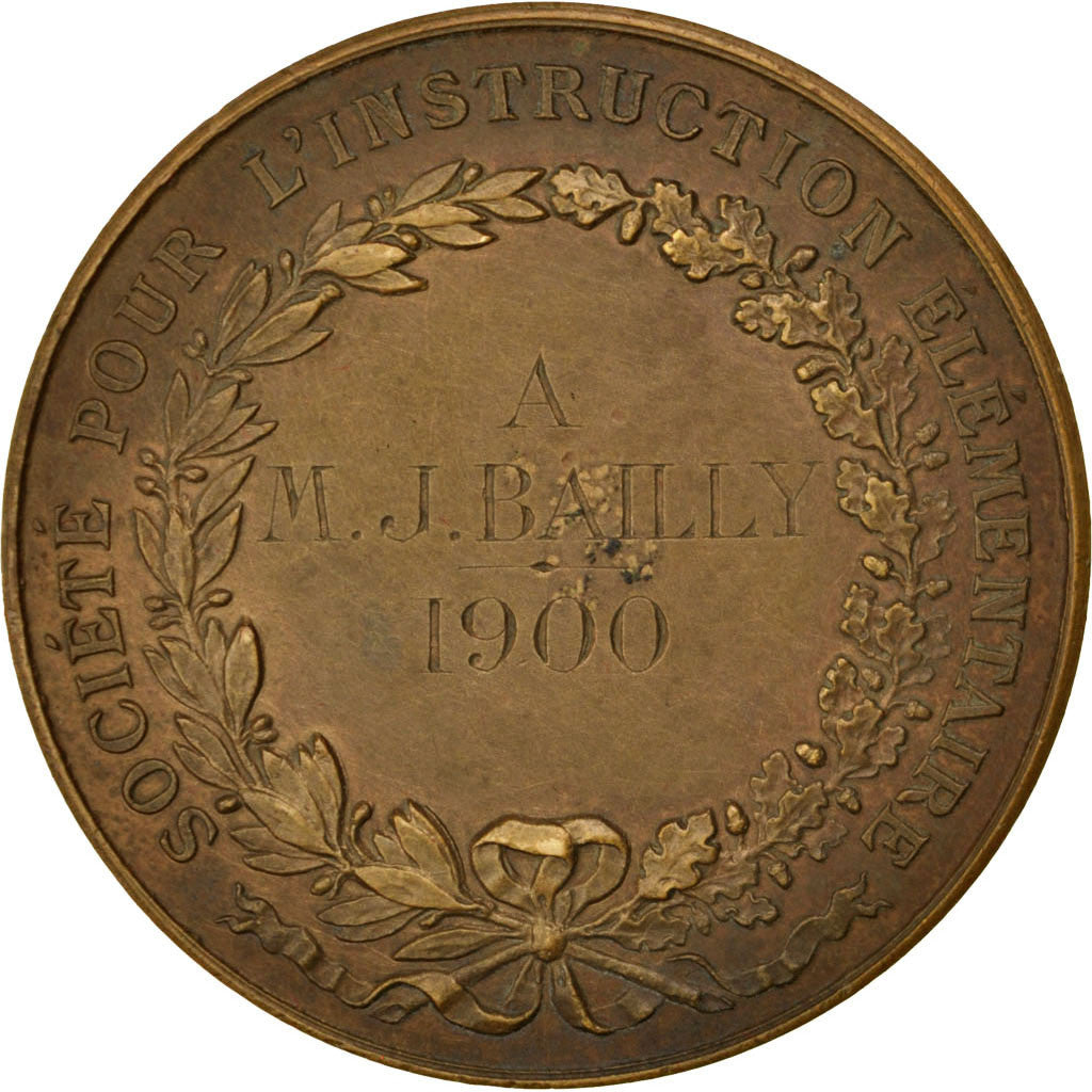 Francja, medal, Trzecia Republika Francuska, 1900, Brązowy, Domard, AU(55-58)